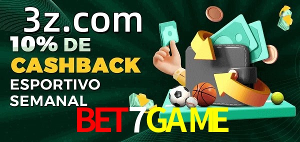 10% de bônus de cashback na BET7GAME