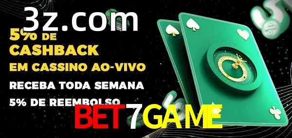 Promoções do cassino ao Vivo BET7GAME